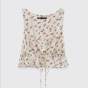 ZARA NEW with tags Cherry Crop Top